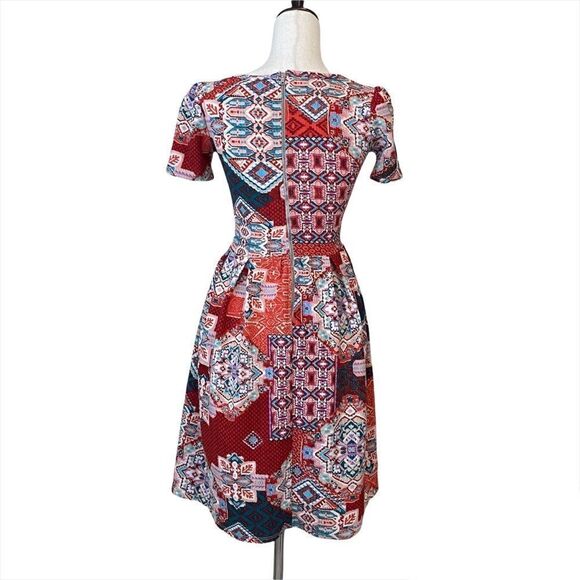 Lularoe Amelia Zip Up Pleated Dress - Picture 9 of 10